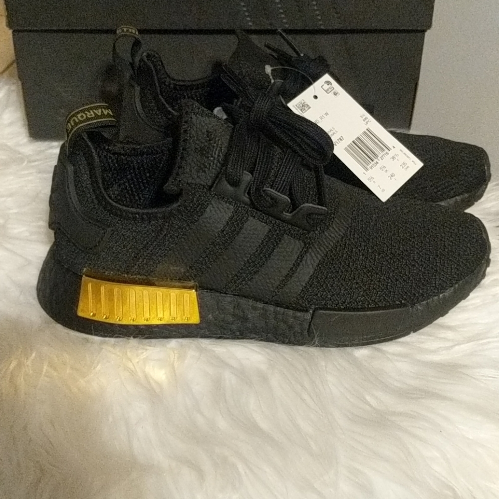 Adidas NMD_R1 women's size 7 black/gold